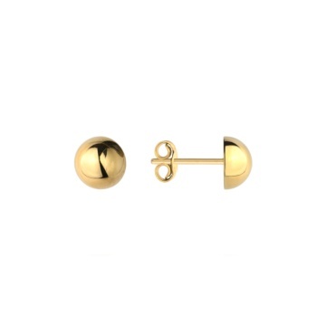 Cercei cu Jumatate de Bila 4 mm - Aur 14k