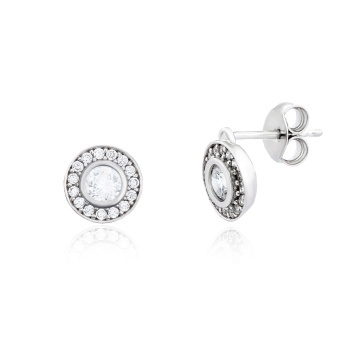 Cercei din argint 925 cu cristale Angel Exclusive Collection - Medium