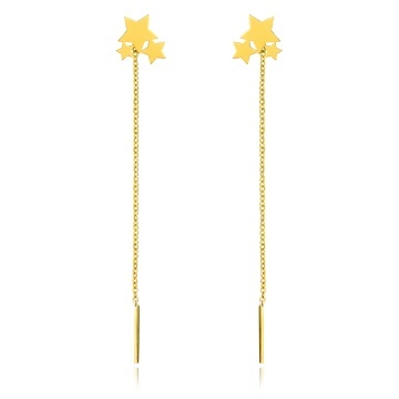 Cercei Stars din AUR 14K cu lantișor