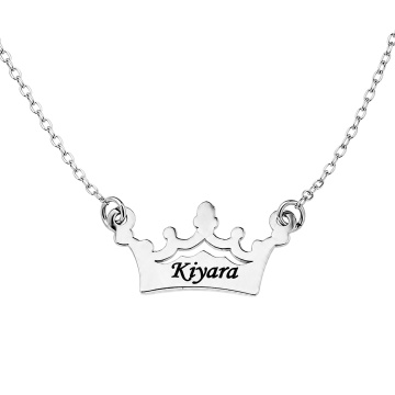 Colier Crown din Argint 925 - personalizat cu nume