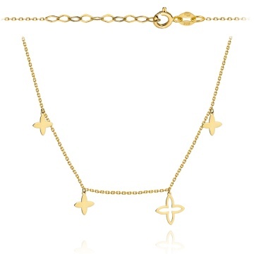 Colier cu Flori Delicate din Aur