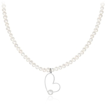 Colier Love Pearls din Argint 925 cu Perle de Cultură