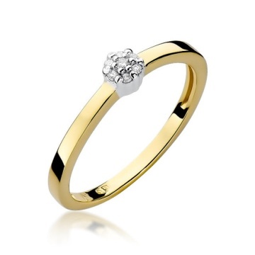 Inel Aur 14K cu Diamante Naturale 0.04 ct
