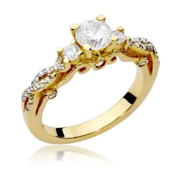 Inel Aur 14K cu Diamante Naturale 1.04 ct