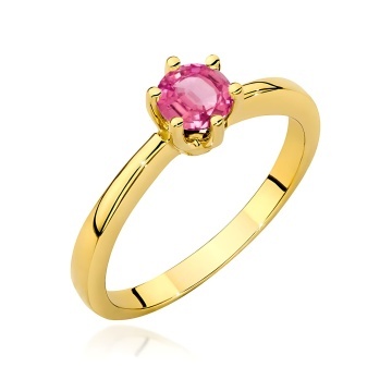 Inel Aur 14K cu Topaz Roz 0.60 ct