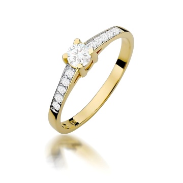 Inel Aur 9K cu Diamante de Laborator 0.45 ct