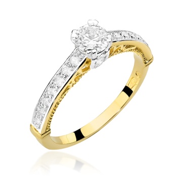 Inel Aur 9K cu Diamante Naturale 0.56 ct
