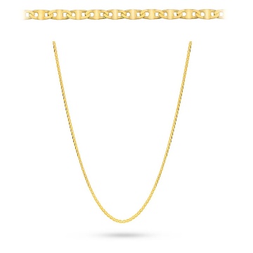 Lanț Aur 14K Împletitură Gucci Plat 45cm - Eleganță Atemporală