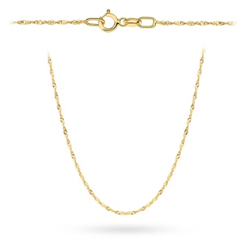 Lanț Aur 14K Împletitură Singapore 40 cm