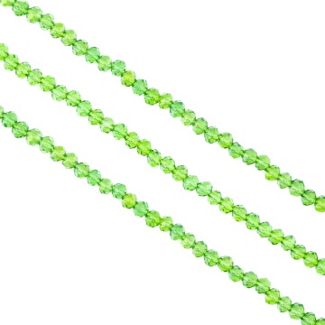 Sirag cristale rondele fatetate 4mm - Verde Pickle AB transparent