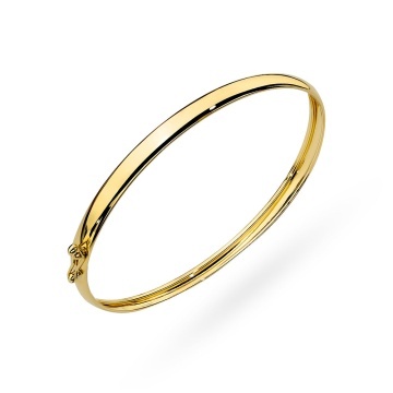 Bratara Aur 14K Subtire Fixa, Design Oval Neted