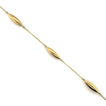 Bratara Lant cu Pandantive Ovale- 14k