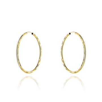Cercei cerc cu diamante super usoare, 3 cm