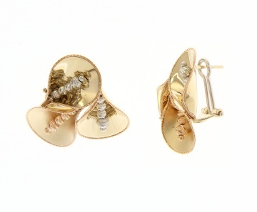 Cercei Florali Aur 14K