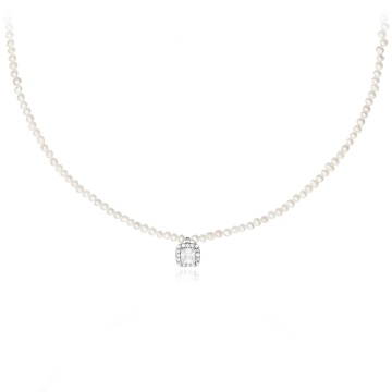 Colier Angel Cubic & Pearls din Argint 925 cu Perle de Cultura