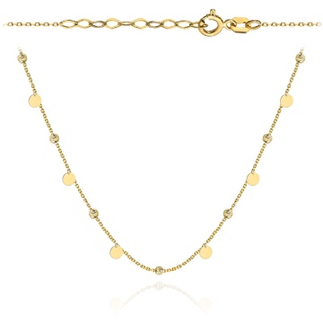 Colier din Aur 14K cu Bilute - 42cm+3cm