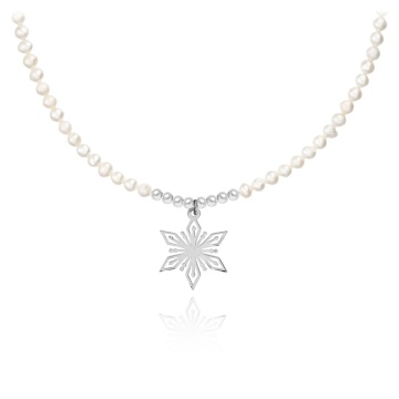 Colier Snow din Argint 925 cu Perle de Cultura