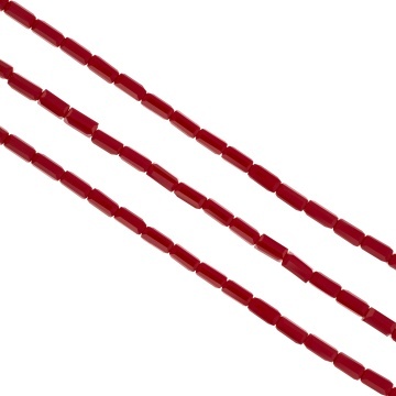 Cristale dreptunghiulare 3x6 mm - șirag aprox 80 buc, culoare grena