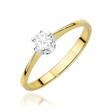 Inel Aur 14K cu Diamant de Laborator 0.20 ct
