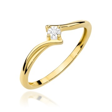Inel Aur 14K cu Diamant Natural 0.01 ct
