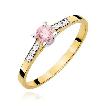 Inel Aur 9K cu Diamante de Laborator 0.21 ct