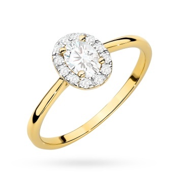 Inel Aur 9K cu Diamante de Laborator 0.40 ct