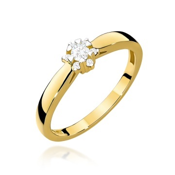 Inel Aur 9K cu Diamante Naturale 0.15 ct