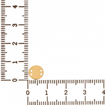 Link din aur 14k - pentru bratara - banut 4 gauri 8mm