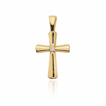 Pandantiv Aur 14K cu Diamant Natural 0.01 ct