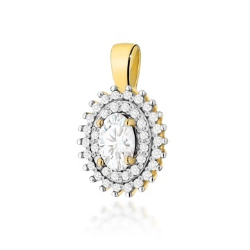 Pandantiv Aur 14K cu Diamante de Laborator 0.59 ct
