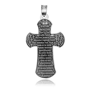 Pandantiv Pater Noster cu cruce din Argint 925