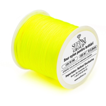 Rola snur 100m x 0.8mm - galben neon