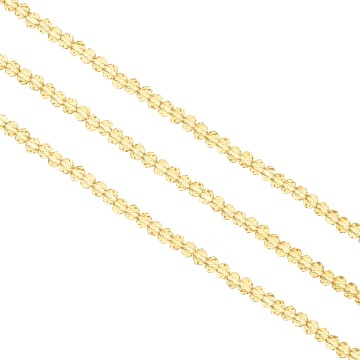 Șirag cristale rondele 3mm - Latte transparent