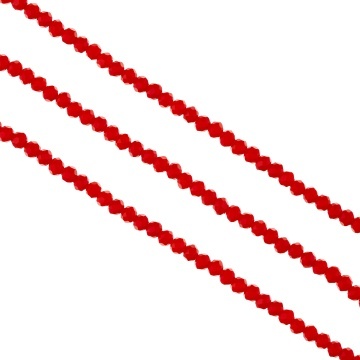 Șirag cristale rondele 3mm - Rosu