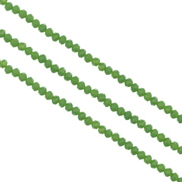 Șirag cristale rondele 4mm, culoare Verde Pickle, Aprox 130 buc