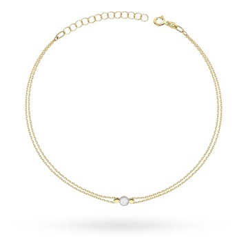 Bratara Aur 14K cu Diamant Natural 0.10 ct