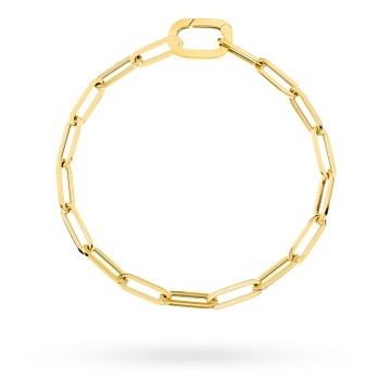 Brățară Aur 14K cu Zale Lungi și Închizătoare Ovală