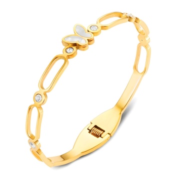 Bratara ButterFly din Inox placat cu AUR 18K