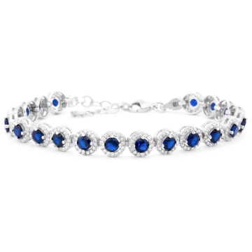 Bratara din Argint Angel Collection - Dark Blue Edition