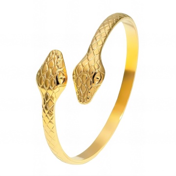 Bratara Fixa Snake din Inox placata cu AUR 18K