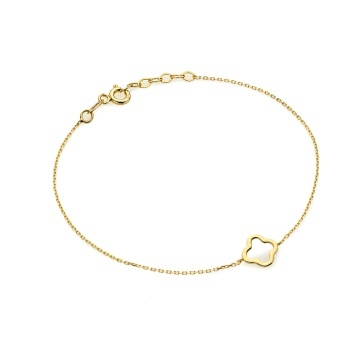 Bratara Lant cu Trifoi- Aur 14k