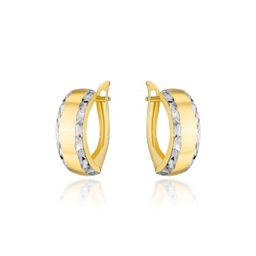 Cercei Aur 14k cu Creole si Model Neted