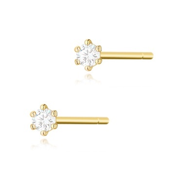 Cercei Aur 14K cu Diamant Natural 0.05 ct