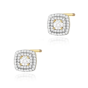 Cercei Aur 14K cu Diamante Naturale 0.70 ct Filet cu Protectie