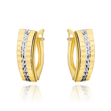 Cercei Aur 14k cu Model si Zirconii