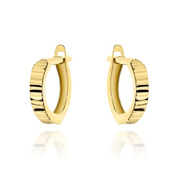Cercei Rotunzi Aur 14K cu Finisaj Elegant