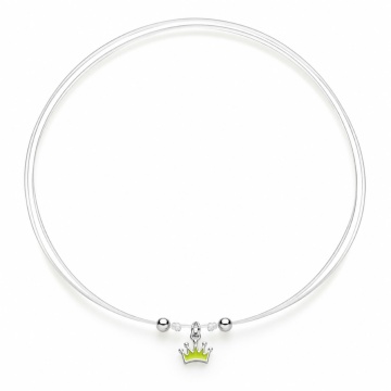 Choker reglabil fir transparent - Green Crown din Argint 925