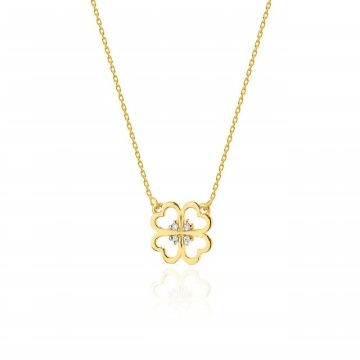 Colier Aur 14K cu Diamante Naturale 0.02 ct