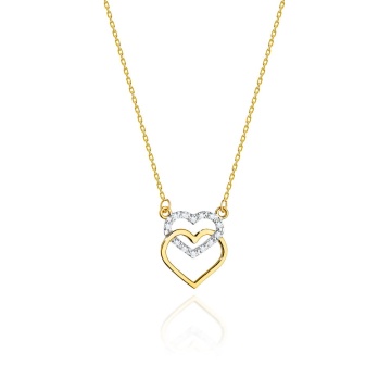 Colier Aur 14K cu Diamante Naturale 0.06 ct