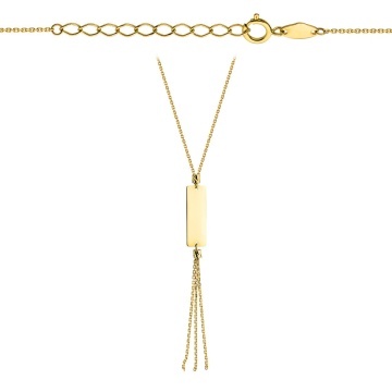 Colier din Aur 14k cu Placuta - 42cm+cm